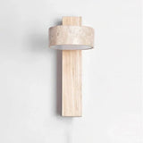 Thales Travertine Rotatable Wall Lamp - Japandi Natural Stone Sconce