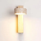 Thales Travertine Rotatable Wall Lamp - Japandi Natural Stone Sconce
