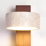 Thales Travertine Rotatable Wall Lamp - Japandi Natural Stone Sconce