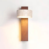 Thales Travertine Rotatable Wall Lamp - Japandi Natural Stone Sconce