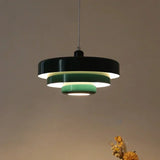 Hind Bauhaus Triple Layer Disc Pendant Light - Modern Macaron Design