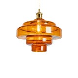 Valenra Macaron Orange Glass Pendant Light | Mid-Century Tiered Lamp