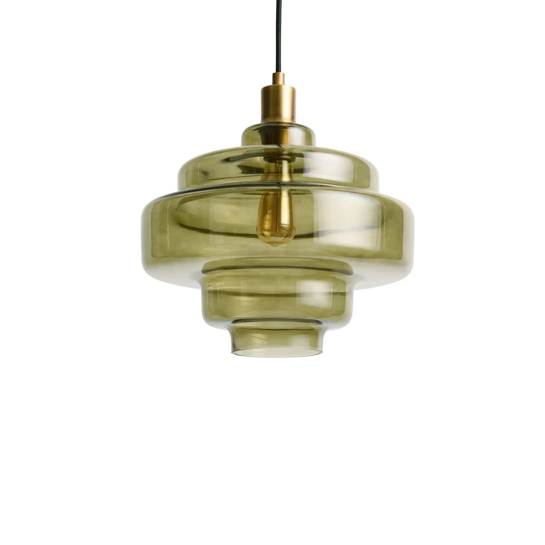 Valenra Macaron Orange Glass Pendant Light | Mid-Century Tiered Lamp