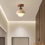 Velian Japandi Travertine Bud Pendant Light - Natural Stone Ceiling Lamp