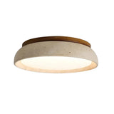 Veliana Wabi-Sabi Travertine Ceiling Light - Handcrafted Stone Flush Mount
