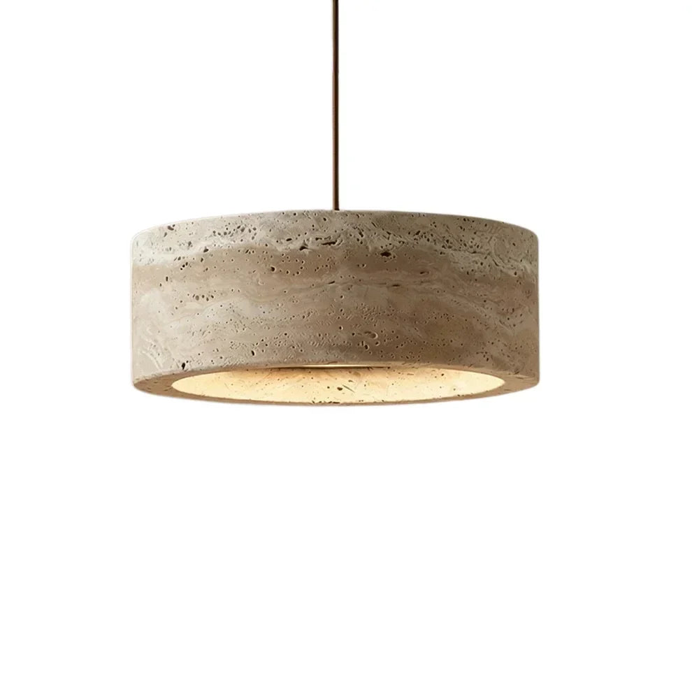 Yannick Wabi Sabi Travertine Pendant Light | Natural Stone Dining Lamp