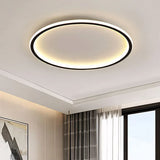 Zev Modern Round Hollow LED Ceiling Light - Minimalist Flush Mount