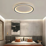 Zev Modern Round Hollow LED Ceiling Light - Minimalist Flush Mount
