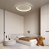 Zev Modern Round Hollow LED Ceiling Light - Minimalist Flush Mount