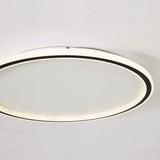 Zev Modern Round Hollow LED Ceiling Light - Minimalist Flush Mount