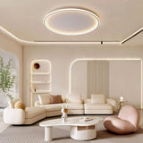 Zev Modern Round Hollow LED Ceiling Light - Minimalist Flush Mount