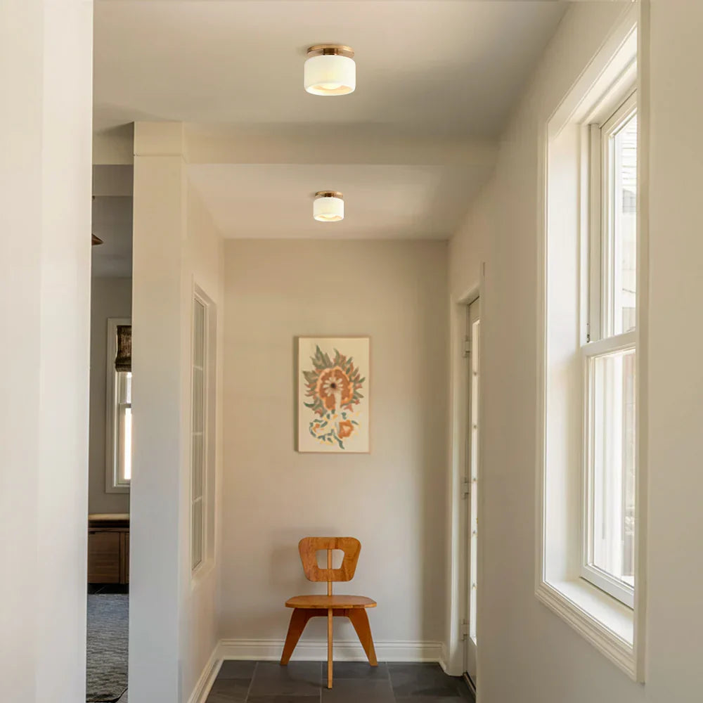 Zora Minimalist Porcelain Ceiling Light | Scandinavian Flush Mount
