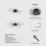 Connoly Modern Spiral Sputnik Ceiling Light - LED Flush Mount Chandelier