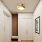 Eir Macaron Round Wood Grain Ceiling Lamp | Modern Nordic Flush Mount