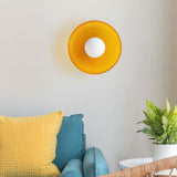 Morrow Glass Disc Flush Mount Ceiling & Wall Light | Modern Designer Sconce