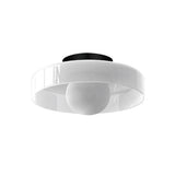 Morrow Glass Disc Flush Mount Ceiling & Wall Light | Modern Designer Sconce