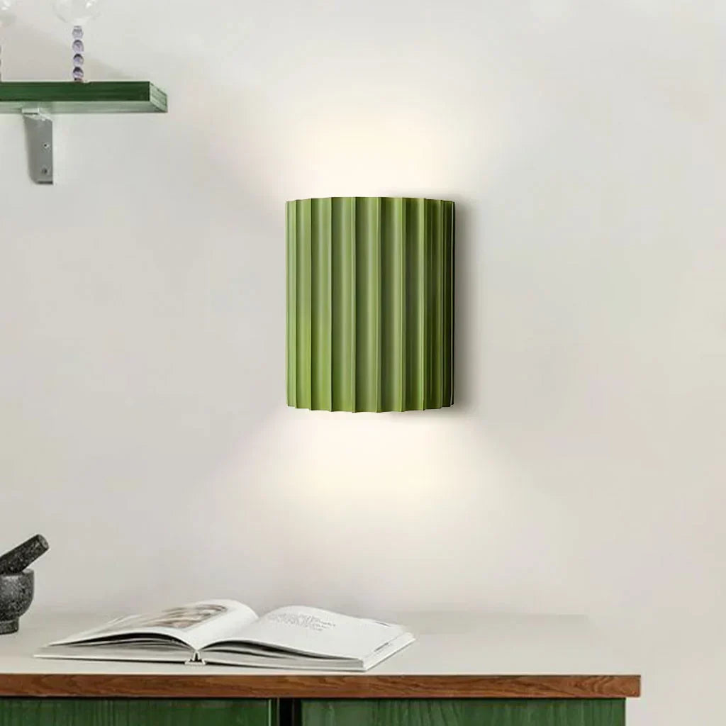 Rhea Resin Ribbed Wall Sconce - Minimalist Modern Interior Wall Lamp