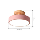 Eir Macaron Round Wood Grain Ceiling Lamp | Modern Nordic Flush Mount