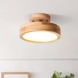 Eir Macaron Round Wood Grain Ceiling Lamp | Modern Nordic Flush Mount