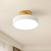 Eir Macaron Round Wood Grain Ceiling Lamp | Modern Nordic Flush Mount